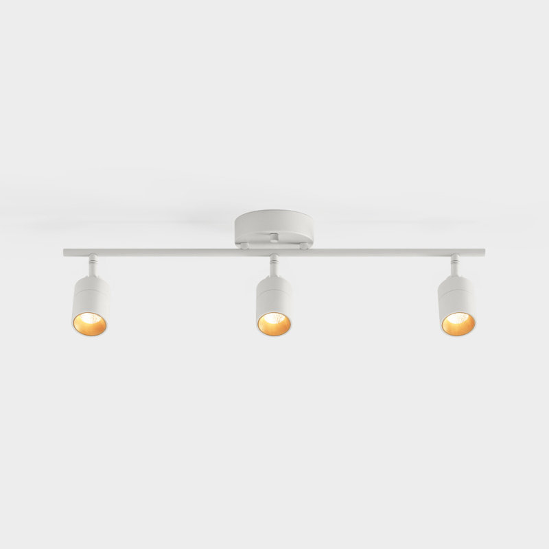 Éclairage sur rail à DEL intégré à 3 lumières Shura avec têtes rotatives, ensemble d'éclairage sur rail fixe de 2 pi, 3000k, 1470 lumens