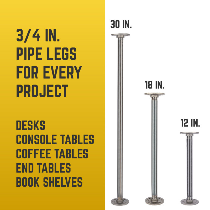 Scandia Table Leg, 12.25" H x 3.38" W x 3..38" D