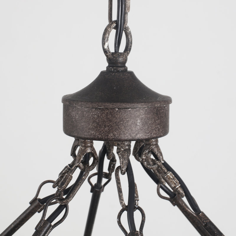 Lustre Yeraldine Light Lagre, Noir, 20 lumières