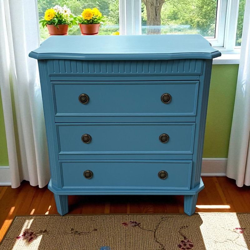 Byrum 65cm W 3 - Drawer Chest of Drawers, Blue