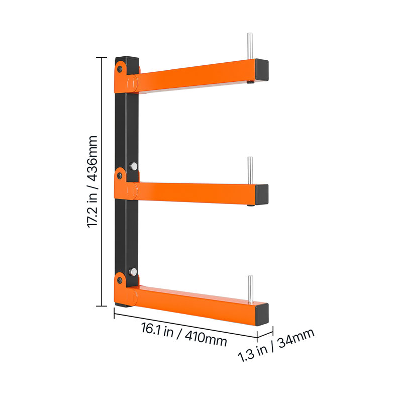 3 cm W Steel Wall Mounted Shelving Unit