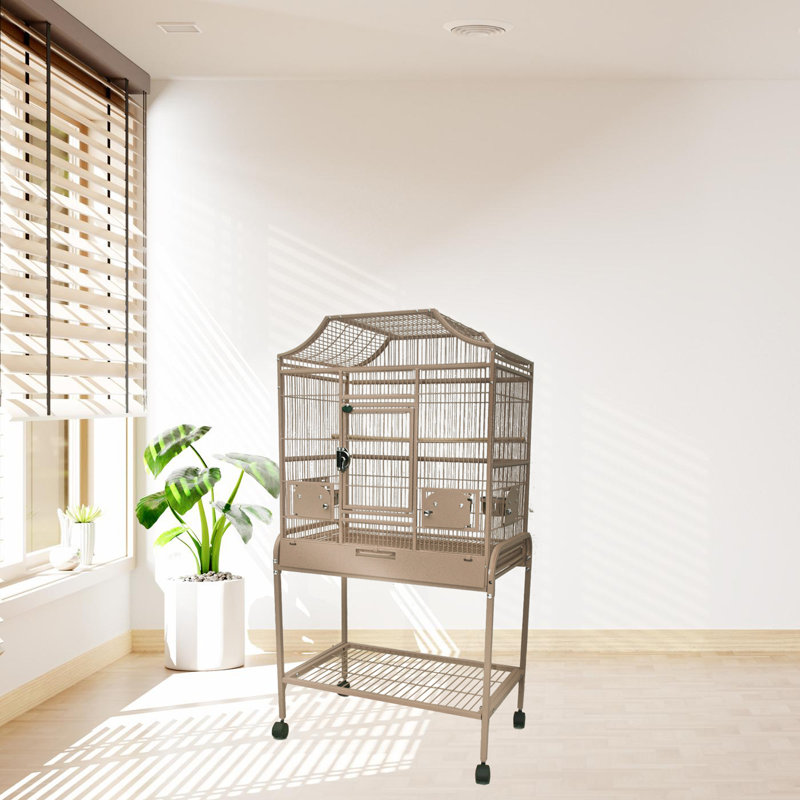 Cage de vol moyenne en grès élégant, Grès, 55" H x 28" W x 18" D