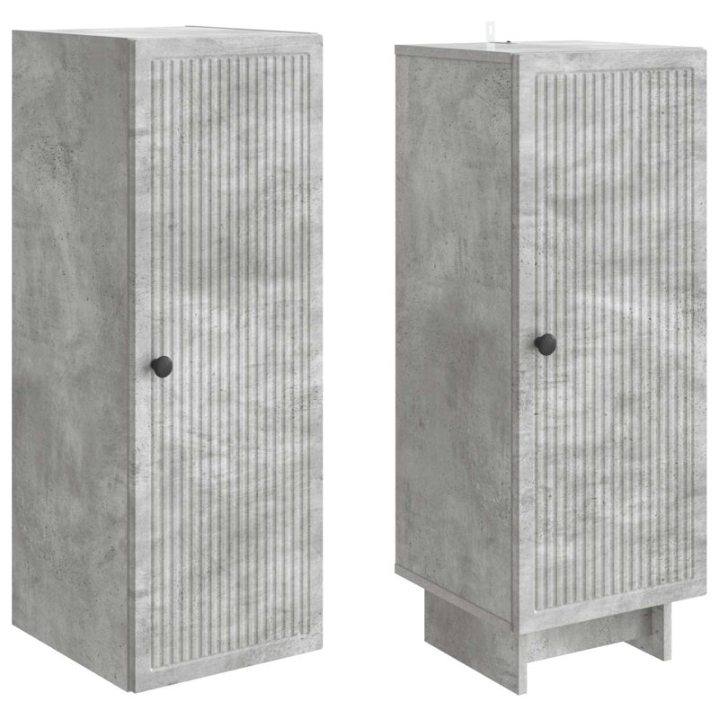 2 -Door 4 Storage Cabinet, Concrete Grey