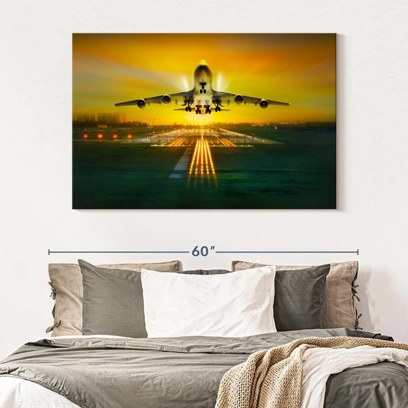 Impression sur toile, Commercial Airplanes, H 34 po x l 51 po x P 1,25 po