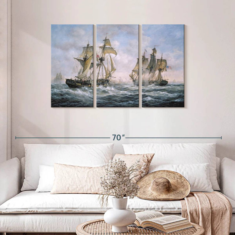 Mait Action Between U.S. Wasp And H.M. Frolic, 28" H x 45" W