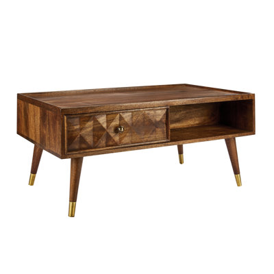 Couchtisch Blanding aus Massivholz mit Stauraum