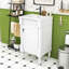 Meuble-lavabo simple autoportant moderne avec lavabo en céramique et grand rangement-989924162