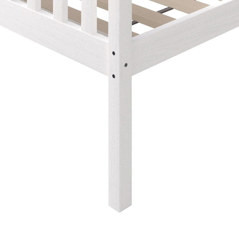 Jeeven Kids Twin Over Twin Bunk Bed, White