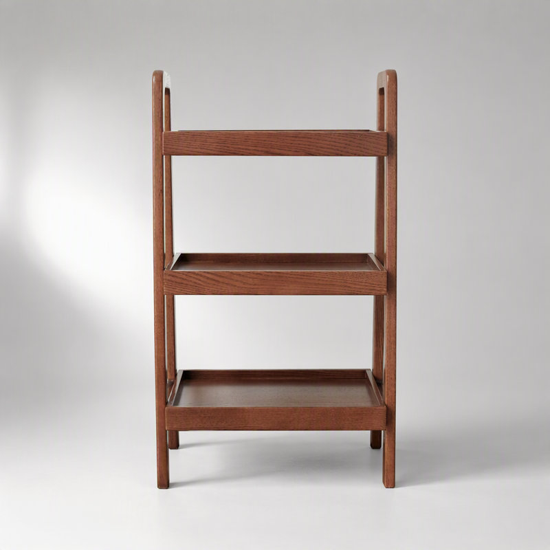 Banc de rangement en chêne couleur noyer, meuble de rangement à 3 niveaux en bois de hêtre pour l'entrée, la salle de bain, le salon et plus encore