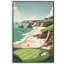 «Green Serene Seascape By The Beach Coastal Decor», reproduction d'art sur toile encadrée-108345418-108345421