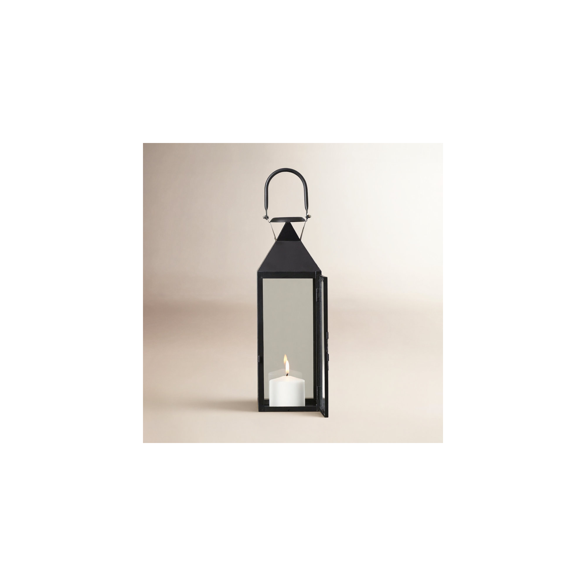 Artemesia 15.25'' Tabletop Lantern, 18.63" H x 5" W x 5.5" D, Black