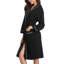 Robart Waffle Above Knee Bathrobe-1303871232-1303871241