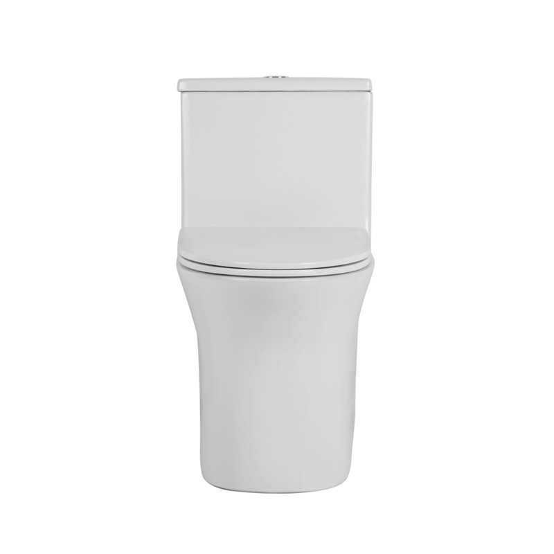 1.1/1.6 GPF Extended Comfortable Height Floor Standing Integrated Toilet, Ceramic Material, White