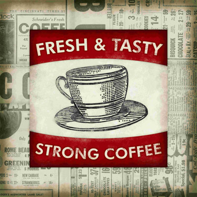 «Coffee News 2», impression sur toile tendue