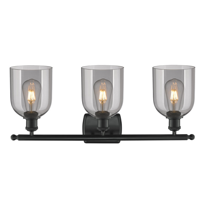 Anacaren 3 - Light Dimmable Vanity Light, Light Smoke, Matte Black