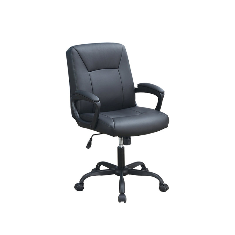 Chaises de bureau avec hauteur réglable et conception rembourrée noire pour une utilisation professionnelle