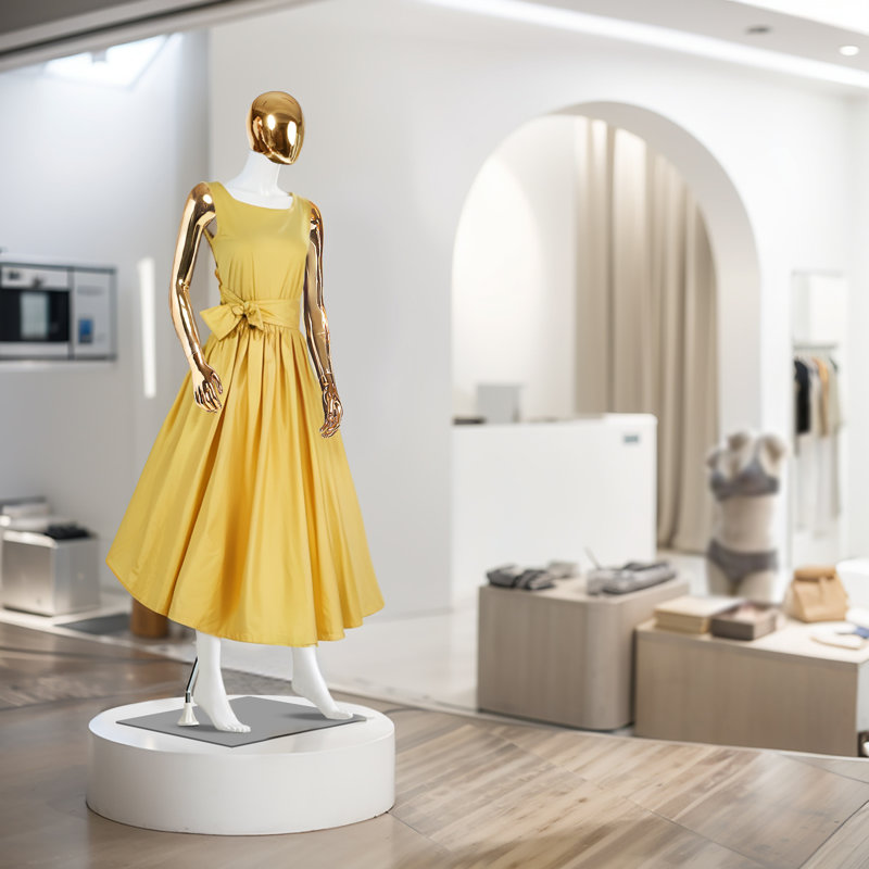 Mannequin de mannequin complet avec mannequin de présentation ajustable et ajustable, Blanc