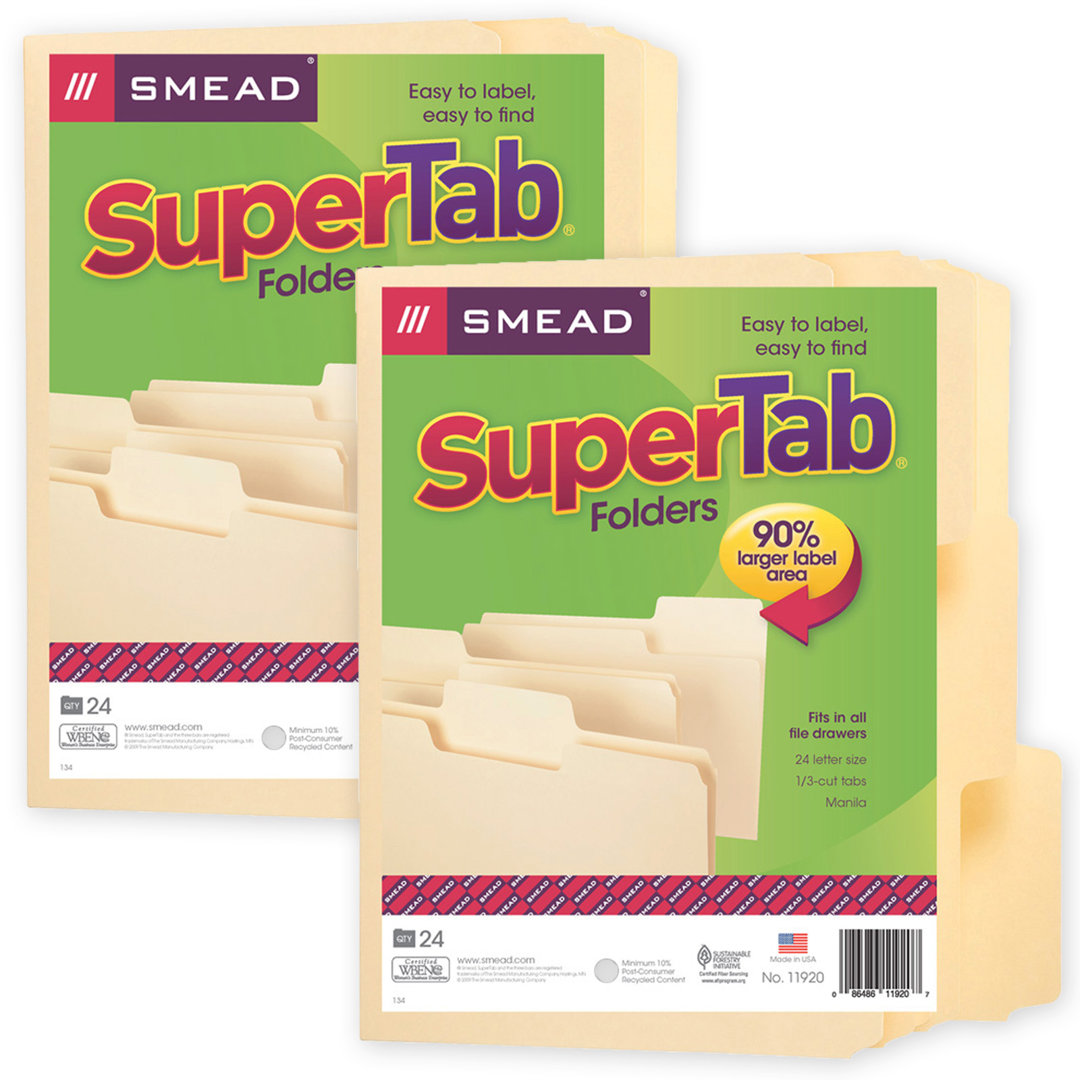 Paper Flat Files Open (Set of 2) Smead