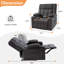 Fauteuil inclinable manuel avec canapé simple rembourré, accoudoirs confortables, dossier, poches latérales et porte-gobelets-82518786