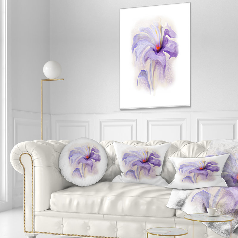 Coussin lombaire en aquarelle d’animal fleur