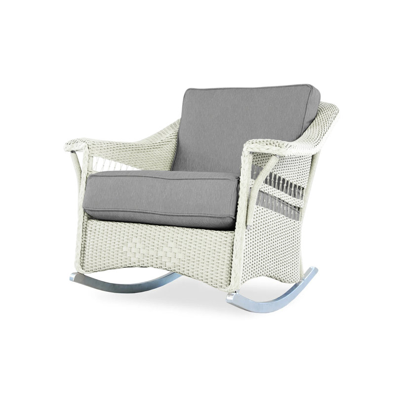 Nantucket Outdoor Rocker Chair, Bright Side Fog, Ivory