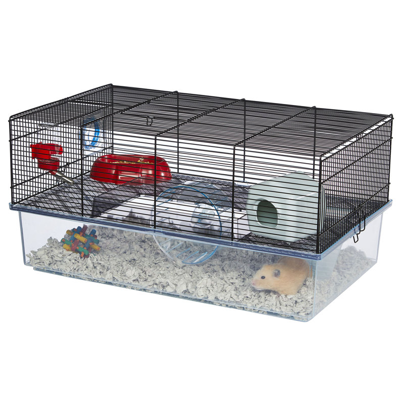 Favola Large Hamster Cage Includes Free Water Bottle, Exercise Wheel, Food Dish, Hamster Hide-Out