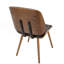 Chaise de salle à manger Lombardi Mid-Century moderne en noyer avec similicuir noir par Lumisource