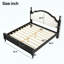 Grand lit plateforme en bois avec tête de lit tapissier-570832088-570832091