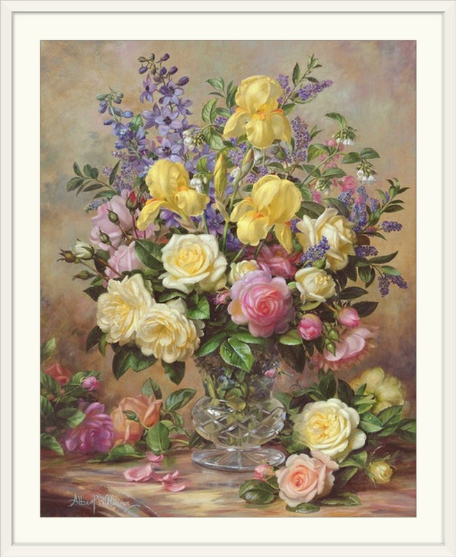 «Alexia June's Floral Glory» par Albert Williams, reproduction d'art, H 20 po x l 16 po x P 1,5 po, Toile