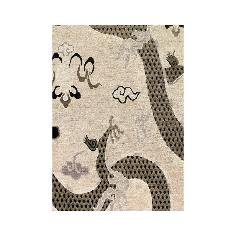 Fine Hand knotted Tibetan Dragon design runner 3'x 18'