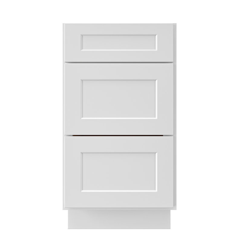 Modern 3-Drawer Kitchen Base Cabinet, Soft-Close Pots & Pans Storage (Available In 18" & 24" Widths), 18"