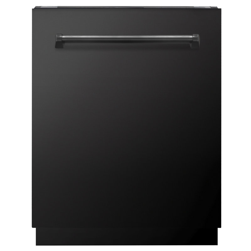 ZLINE 24" Tallac Series 3rd Rack Tall Tub Dishwasher with Stainless Steel Tub, 51dBa, Black Stainless Steel