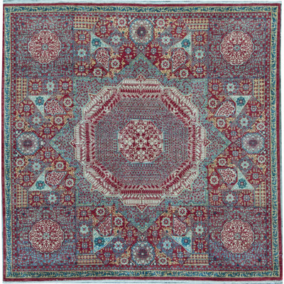 Wool Oriental Area Rug in Red