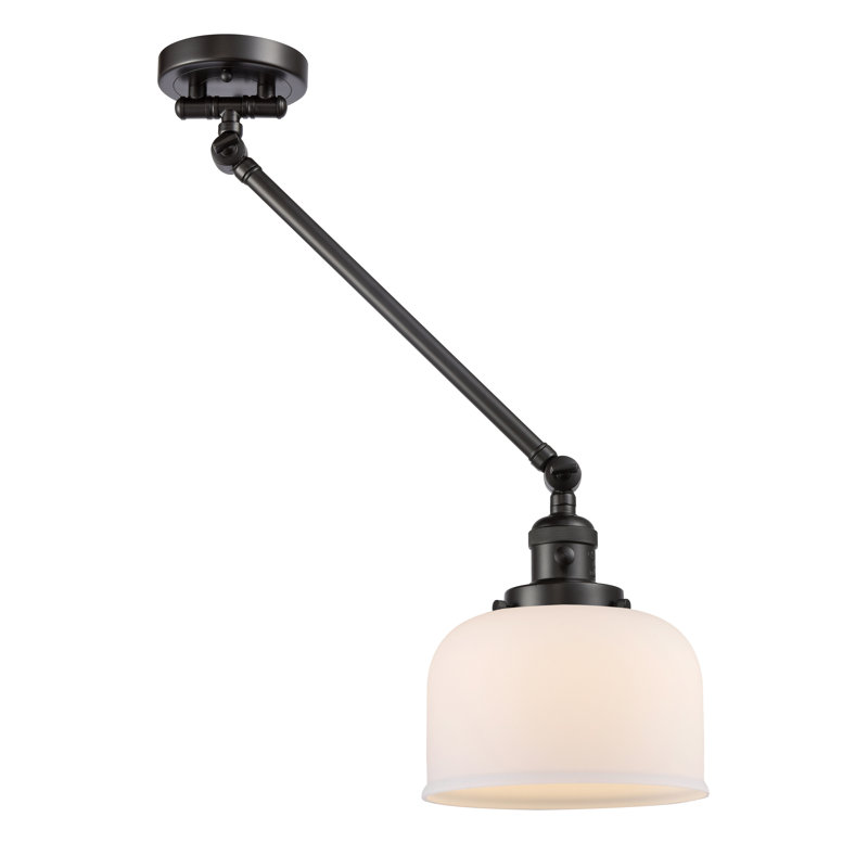 Talton Plug-in Swing Arm Sconce, Matte White Cased, 3.5 Watt Vintage LED Bulb, Oil Rubbed Bronze