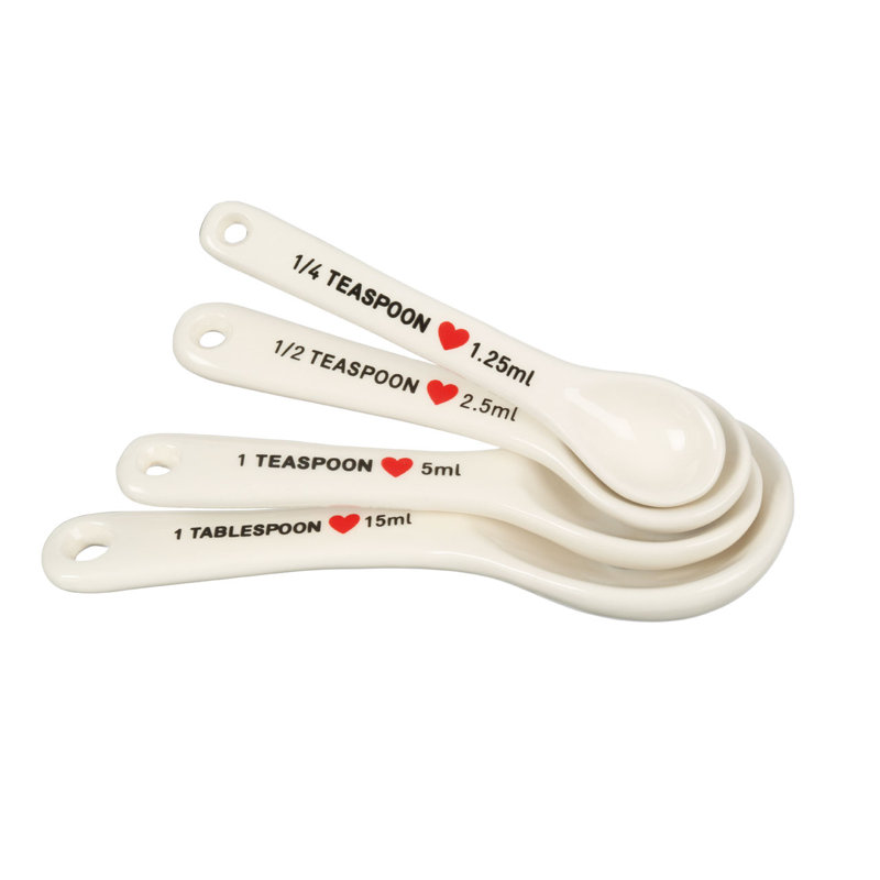 Heart 4-Piece Dolomite Measuring Spoon Set