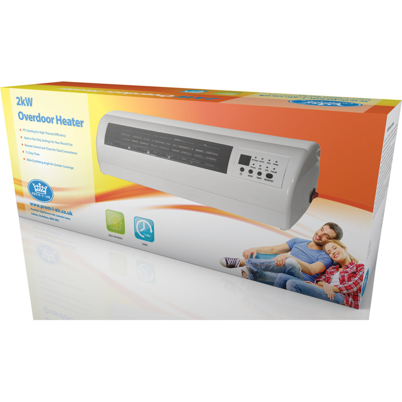 St. Helens Home & Garden 2000 Watt 2000 BTU Wall Mounted Space Heater with Adjustable Thermostat