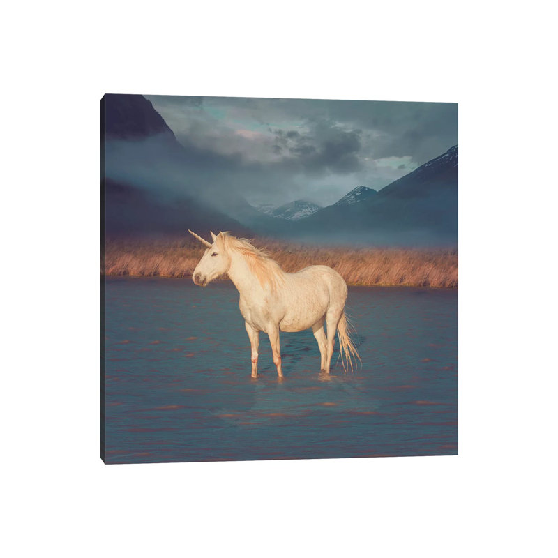 Unicorn Oil Slick by Soaring Anchor Designs - Wrapped Canvas Gallery-Wrapped Canvas Giclée, 30.48cm H x 30.48cm W