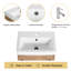  Meuble-lavabo mural simple 18 po avec comptoir en céramique Ilkar-577347492