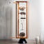Vitrines en bois brun et noir
