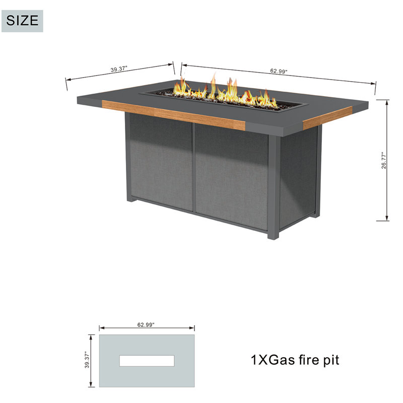 Ensemble de conversation modulaire avec coussins 7 pièces Keylan