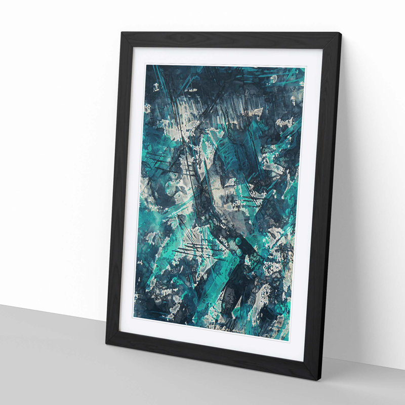 Knowing Why in Abstract - Picture Frame Graphic Art Print, 50cm H x 35cm W x 2cm D, Black