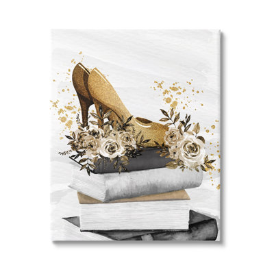 «Dazzling Floral Heel Shoes» par Kim Allen, impression sur toile
