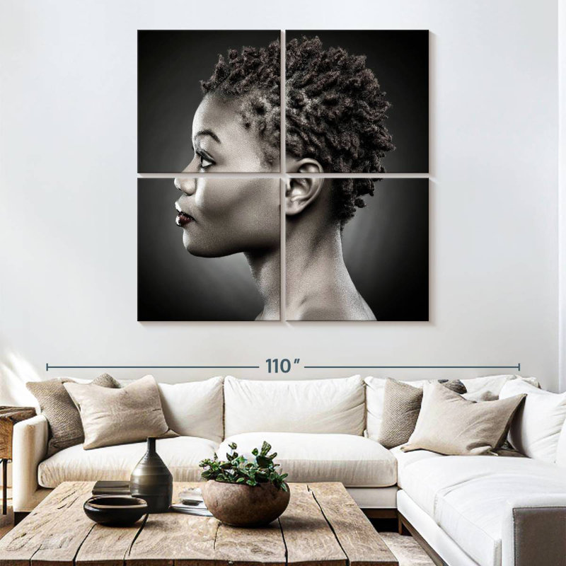Natural Hair, 74" H x 74" W