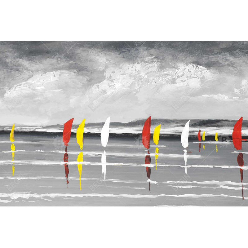 "Voiliers sur le lac" sur toile