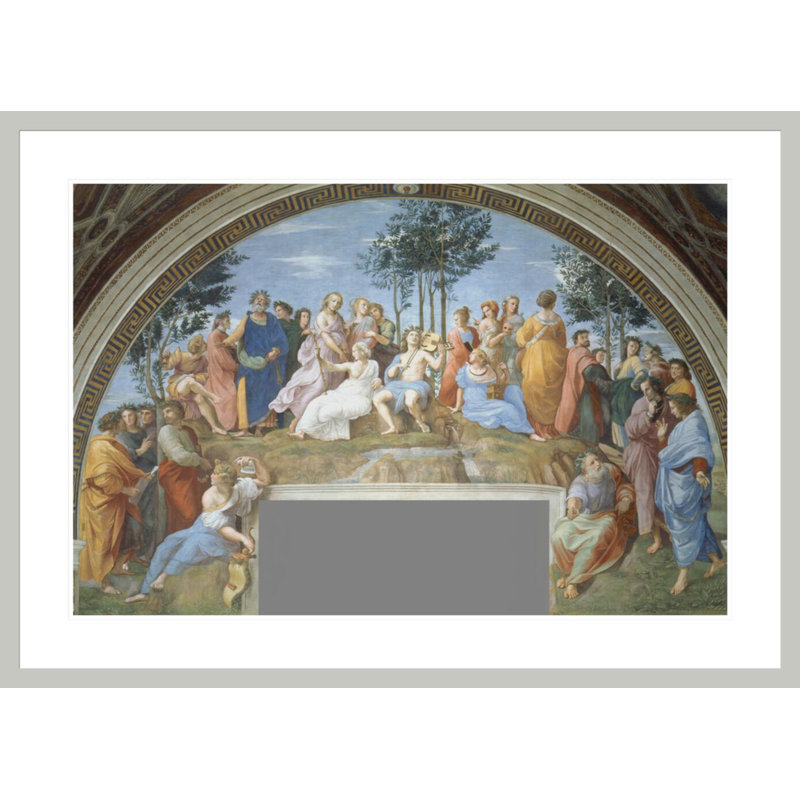Parnassus par Raphael - estampe numérique encadrée, H 29,9 po x l 41,5 po