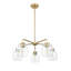 Lustre 5 lumières avec globes en verre transparent 27 po Dawes-363009954