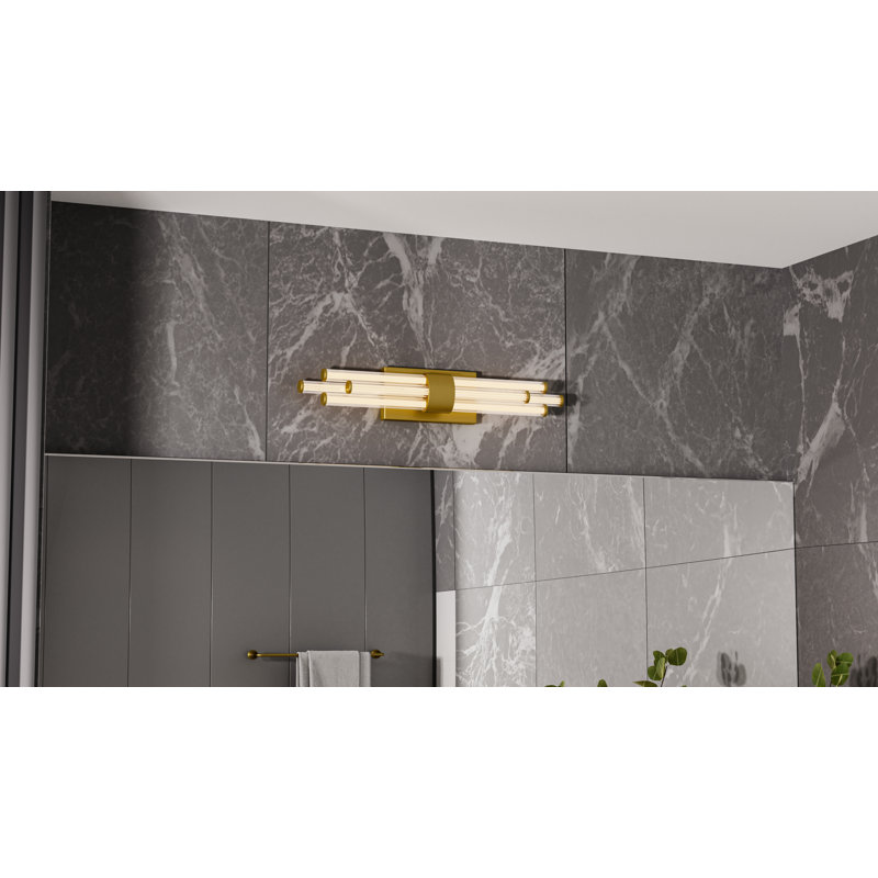 Alarcon Integrated LED   Bath Light With CCT Switch, Brushed Gold