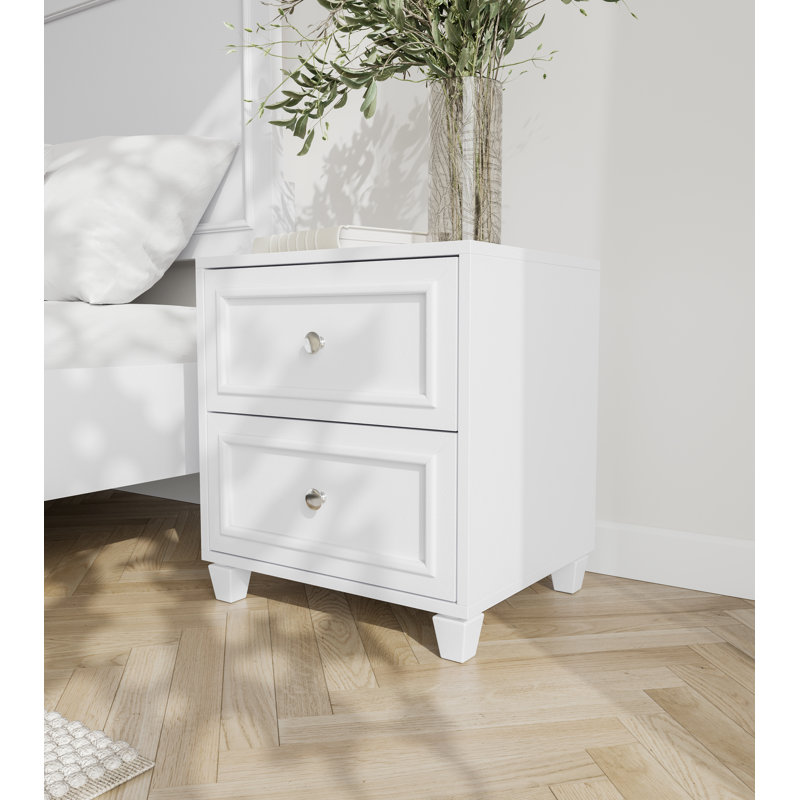 Table de chevet Montreuil - blanc, Blanc