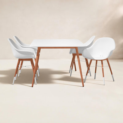 Anautica 75" Eucalyptus Patio Dining Set