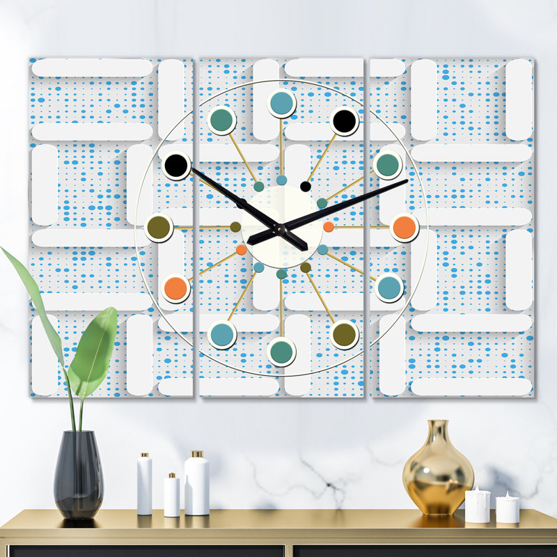 Horloge murale surdimensionnée 3d i Mid-Century